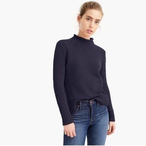J. Crew 1988 Roll Neck Cotton Sweater Size XXS Navy